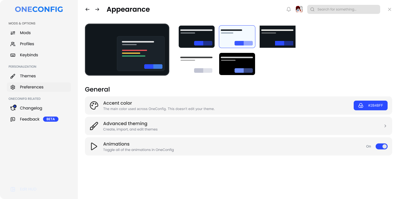 OneConfig Light Theme