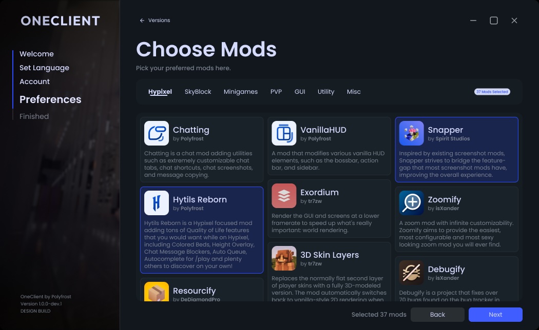 OneClient onboarding setup